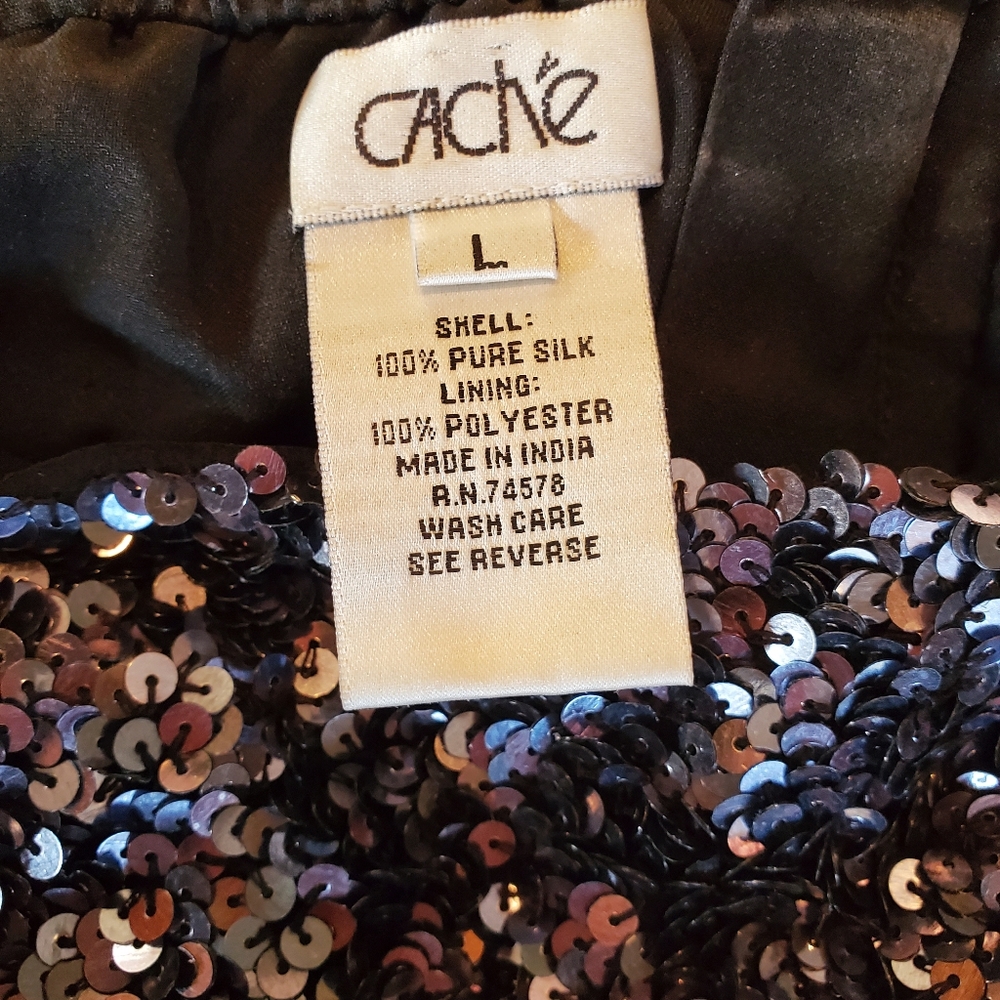 Cache Silver Sequence Asymmetrical Top - image 3